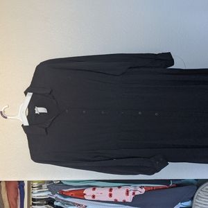 H&m black long dress